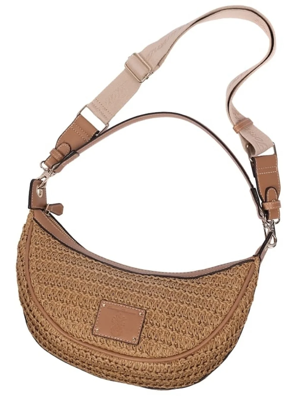 Tommy Bahama Woven Crescent Hobo Shoulder Handbag